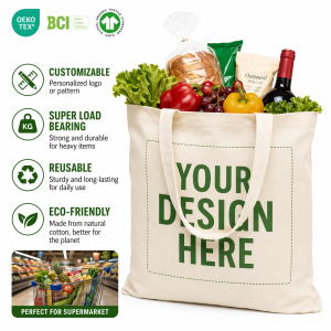 Custom Personalized Reusable Fashion Canvas Bag for Women Shopping Travel Business Activities with Logo or Design