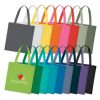 Eco Friendly Custom Letter Printing Durable Cotton Tote Bag Lightweight Reusable Grocery Canvas Shopping Bag for Daily Gift DIY