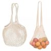 Organic Cotton Net Bags With Long Handle Tote Mesh Cotton Shopping Bags