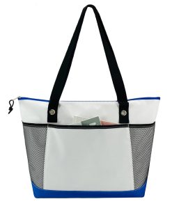 Premium 600D Polyester Zippered Tote Bag Eco-Friendly Reusable Multifunctional Front Pocket Unisex Design Promotion Bag