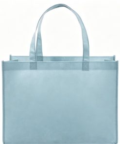 Cheap Custom Logo Light Grey Tote PP Non Woven Bag for Sales Promotion Supermarket Use