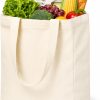 Custom Logo Printed Recyclable Plain Shopping Solid Nature Color Cotton Tote Canvas Bag with Custom Printing