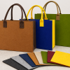 Felt Tote Handbag Shopping Bag Reinforced Handles Sturdy Bottom Clean Edges Premium Felt Eco Friendly Custom Logo