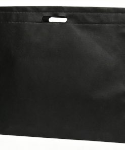 New Product Die Cut Handles Custom Logo Shopping Reusable Eco-Friendly Durable Non Woven Black Bag