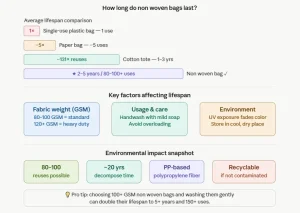 The lifespan of non-woven bags