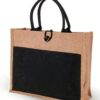Wholesale Reusable Hessian Shopper Bag Custom Printed Large Natural Eco Friendly Burlap Tote Shopping Jute Bag with Logo