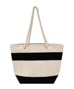 Canvas Boat Tote with Rope Handles - 18"x13"x6.6"