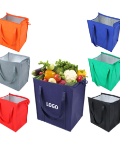 Customizable Classic Non-Woven Thermal Bag Logo Waterproof Insulated Cooler Tote Eco-Friendly Keep Warm Handle