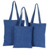 Denim Canvas Custom Advertising Eco-Friendly Handled Tote Bag Thermal Transfer Printed Logo Gift Bag Customizable Hang Tag Care