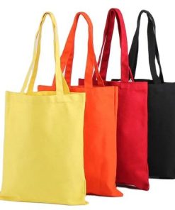 Promotional Eco Friendly Recycled Cotton Canvas Tote Shopping Bags with Custom Printed logo
