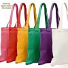 Wholesale Eco Friendly Cotton Canvas Tote Shopping Bag Custom Logo Advertising Letter Many Colors Choose Beach Bag Durable Pull