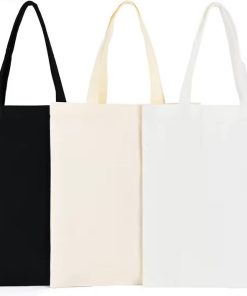 Portable Custom Logo Printing Reusable Durable Cotton Canvas Tote Bag Eco Friendly Recyclable Custom Tote Bags for Shopping
