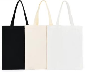 Portable Custom Logo Printing Reusable Durable Cotton Canvas Tote Bag Eco Friendly Recyclable Custom Tote Bags for Shopping