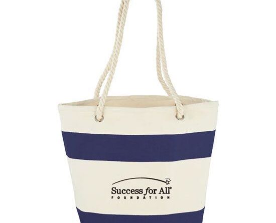 Cotton Canvas Custom Boat Tote With Rope Handles-worldwide bags