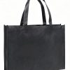 Eco-friendly Cheap Promotional Black Shopping Bag Non Woven Fabric Bag Reusable Tote Bag With Handle