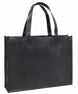Eco-friendly Cheap Promotional Black Shopping Bag Non Woven Fabric Bag Reusable Tote Bag With Handle