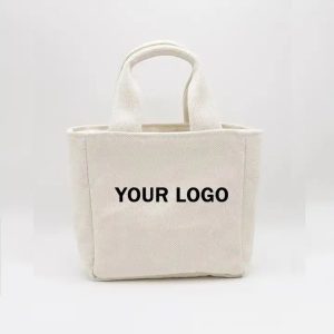 High Quality Cotton Canvas Bag Stiff Durable Handbag Canvas Bags for Promotion Shopping