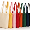 Wholesale Eco Friendly Canvas Tote Shopping Bag Medium Size Support Custom Logo Heat Transfer Many Colors Available