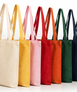 Wholesale Eco Friendly Canvas Tote Shopping Bag Medium Size Support Custom Logo Heat Transfer Many Colors Available
