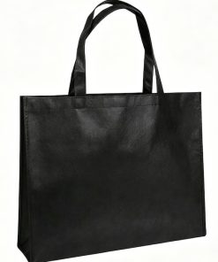 High Quality Recyclable Black Fabric Customized Non Woven Bag Cheap Promotion Carry Shopping Tote Bag