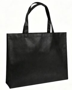 High Quality Recyclable Black Fabric Customized Non Woven Bag Cheap Promotion Carry Shopping Tote Bag