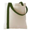 Custom Color Stripe Cotton Promotional Tote Bag - 15"w x 15.5"h