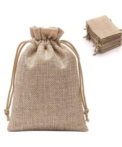 Hot Diy Crafts Party Holiday Celebration Gift Jewelry Wedding Party Burlap Multi Color Christmas Drawstring Bags