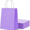 Purple Kraft Paper Bags with Handles