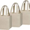 Custom Eco Food and Vegetable Shopping Storage Belt Inner Bag Organic Cotton Washable Canvas Grocery Bag