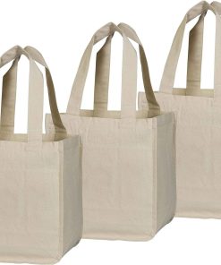 Custom Eco Food and Vegetable Shopping Storage Belt Inner Bag Organic Cotton Washable Canvas Grocery Bag