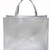 Custom Logo Supermarket Daily Non-Woven Tote Bag Handle Eco-Friendly Laser Material Travel Advertising