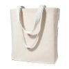 Wholesale Custom Logo Cotton Canvas Tote Bags Reusable Blank Plain Tote Bags for Grocery Shopping Daily Use