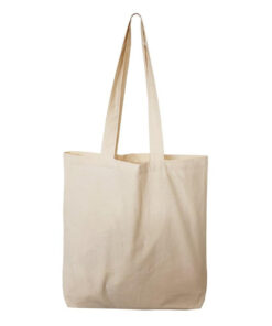 Basic Cotton Canvas Tote Bags with Over the Shoulder Long Handles