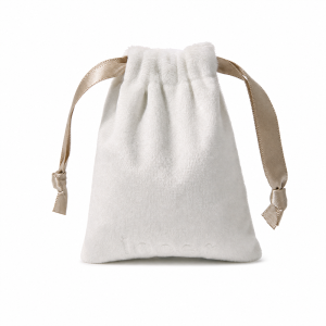 Custom Logo Soft Velvet Drawstring Jewelry Pouch with Satin Ribbon for Ring Earring Necklace Gift Packaging Wholesale