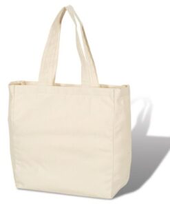 Borsa di cotone leggera con manici colorati