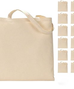 Custom Shopping Learning Public Service Advertising Promotion Women Men Recycled Canvas Cotton Bag With Handle
