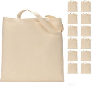 Custom Shopping Learning Public Service Advertising Promotion Women Men Recycled Canvas Cotton Bag With Handle