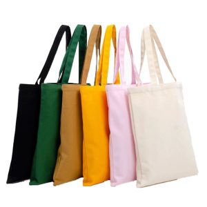 Factory Hot Sell Custom Printed Lunch Beach Shopping Grocery Storage Large Capacity Canvas Cotton Tote Bag
