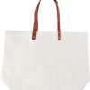 Custom Shopping Party Gift Ladies Single Shoulder Strap Zipper Pocket Cotton Canvas Tote Bag With Leather Handles