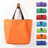 Customizable Logo 600d Waterproof Foldable Reusable Striped Advertising Oxford Cloth Shopping Bag