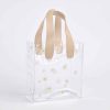 Women Tote Bag Mini Single Flower Bench Handbags Plastic Transparent Clear PVC Gift Bags for Small Business