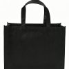 Factory Supply Hot Sale Large Black Non Woven Tote Bags With Custom Printed Logo for Promotion Supermarket