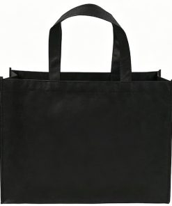 Factory Supply Hot Sale Large Black Non Woven Tote Bags With Custom Printed Logo for Promotion Supermarket