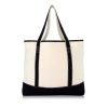 Custom Fashion Daily Essentials Shopping Large Capacity Canvas Tote Bag With External Pocket Top Zipper Closure