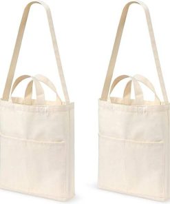 Custom Blank Diy Shopping Shoulder Reusable Natural Hobo Bag Portable Lightweight Hand-Painted Cotton Bag With Two Handle