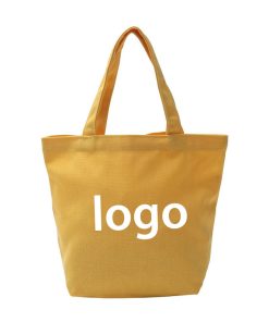Diy Shopping Gift Lunch Bento Recycled Women's Collapsible Button Canvas Tote Colored Mini Cotton Bag