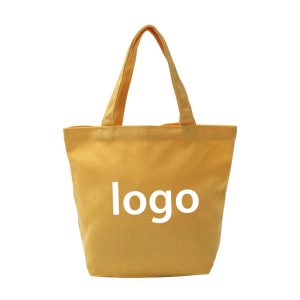 Diy Shopping Gift Lunch Bento Recycled Women's Collapsible Button Canvas Tote Colored Mini Cotton Bag