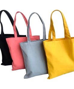 Wholesale Eco-Friendly Large Capacity Canvas Tote Bag Customizable Logo Shopping Grocery Bag for Daily Use