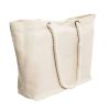 Hot Sales Wedding Party Shopping Beach Trip Bag Zipper Button Rope Handle Reusable Large Organic Canvas Cotton Tote Bag