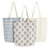 Custom Fashion Travel Shopping School Work Lunch Reusable White Single Shoulder Canvas Tote Cotton Grocery Bag